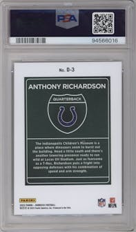  Anthony Richardson from the 2023 Panini Donruss set graded by PSA and given an overall grade of 10.