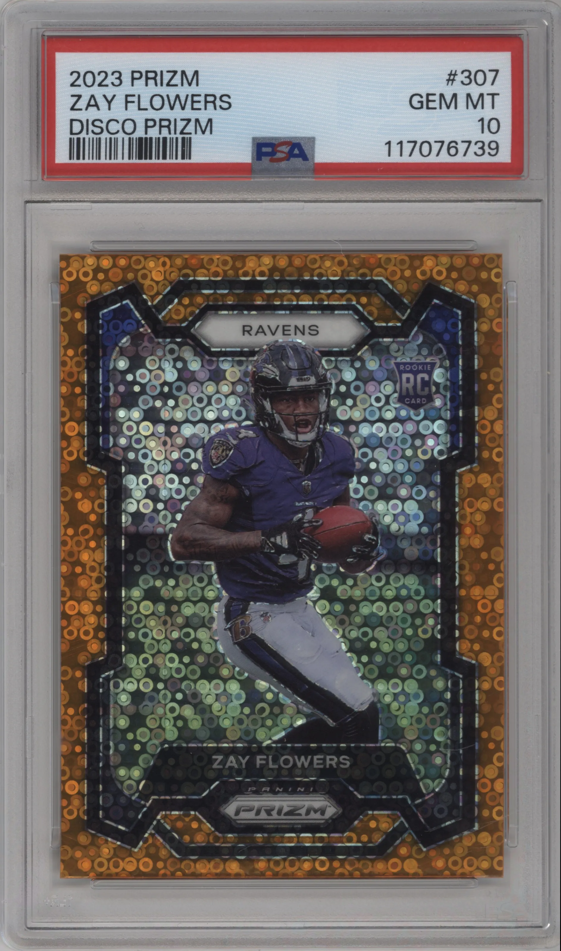 2023 Panini Prizm Zay Flowers Disco #307 PSA 10