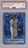 Julio Rodriguez from the 2022 Topps Chrome Update Sapphire Edition  set graded by PSA and given an overall grade of 9.