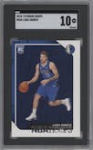 Luka Doncic from the 2018-19 Panini NBA Hoops  set graded by SGC and given an overall grade of 10.