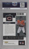 Justin Fields from the 2021 Panini Contenders Optic set graded by PSA and given an overall grade of 9.