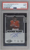 Justin Fields from the 2021 Panini Contenders Optic set graded by PSA and given an overall grade of 9.