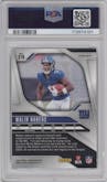 Malik Nabers from the 2024 Panini Prizm set featuring a Black & White Checker parallel graded by PSA and given an overall grade of 9.