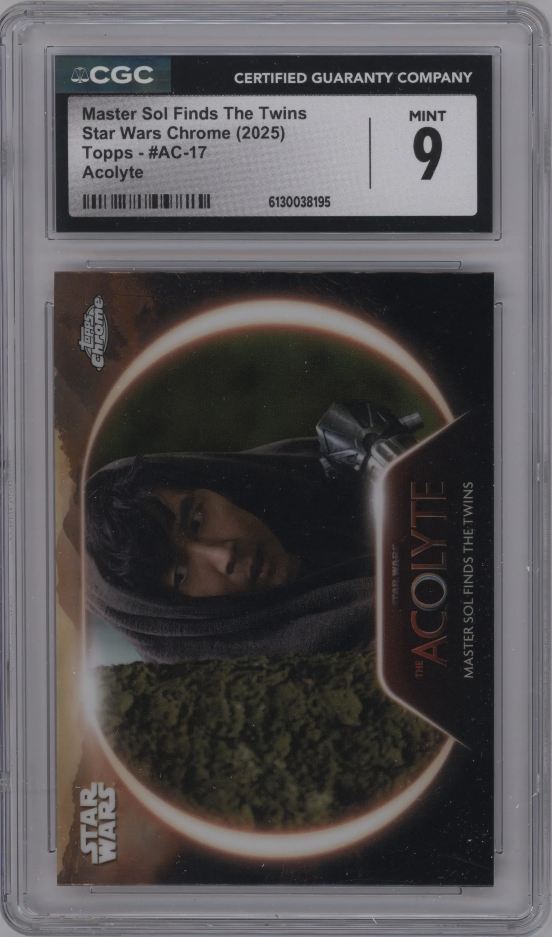 2025 Topps Chrome Star Wars Acolyte Master Sol Finds The Twins CGC 9