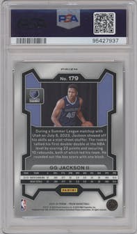 GG Jackson II from the 2023-24 Panini Prizm set featuring a Ruby Wave parallel graded by PSA and given an overall grade of 10.