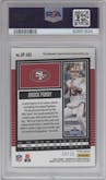 Brock Purdy from the 2022 Panini Chronicles set featuring a Artist's Proof parallel graded by PSA and given an overall grade of 10.