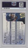 Tom Brady from the 2000 Impact  set graded by PSA and given an overall grade of 9.