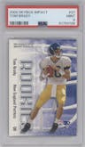 Tom Brady from the 2000 Impact  set graded by PSA and given an overall grade of 9.
