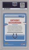Anthony Richardson from the 2023 Donruss Optic set featuring a  Purple Shock parallel graded by PSA and given an overall grade of 10.