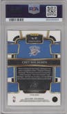 Chet Holmgren from the 2023-24 Panini Select  set featuring a Black Snake Skin Pulsar FOTL parallel graded by PSA and given an overall grade of 10.