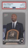 Derek Jeter from the 2021 Topps Now set graded by PSA and given an overall grade of 10.