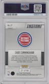 Cade Cunningham from the 2021-22 Panini Instant NBA set featuring a Red parallel graded by PSA and given an overall grade of 10.