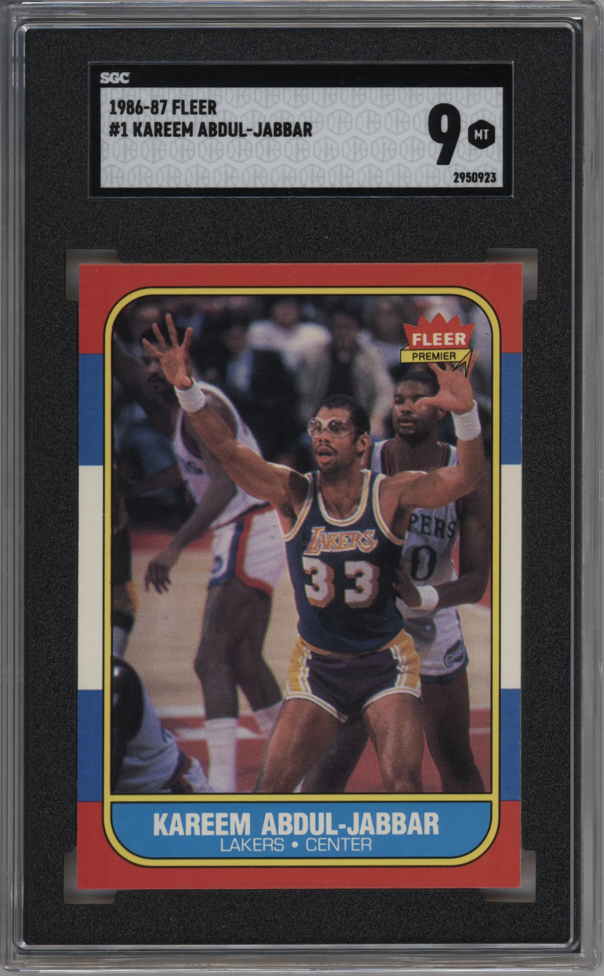 1986 Fleer Kareem Abdul-Jabbar SGC 9
