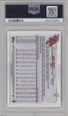 Mike Trout from the 2021 Topps Chrome set featuring a Refractor parallel graded by PSA and given an overall grade of 10.