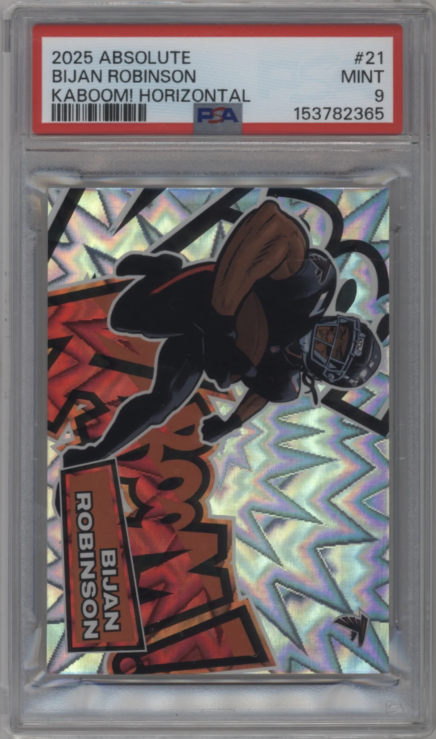 2025 Panini Absolute Kaboom Horizontal Bijan Robinson #21 PSA 9