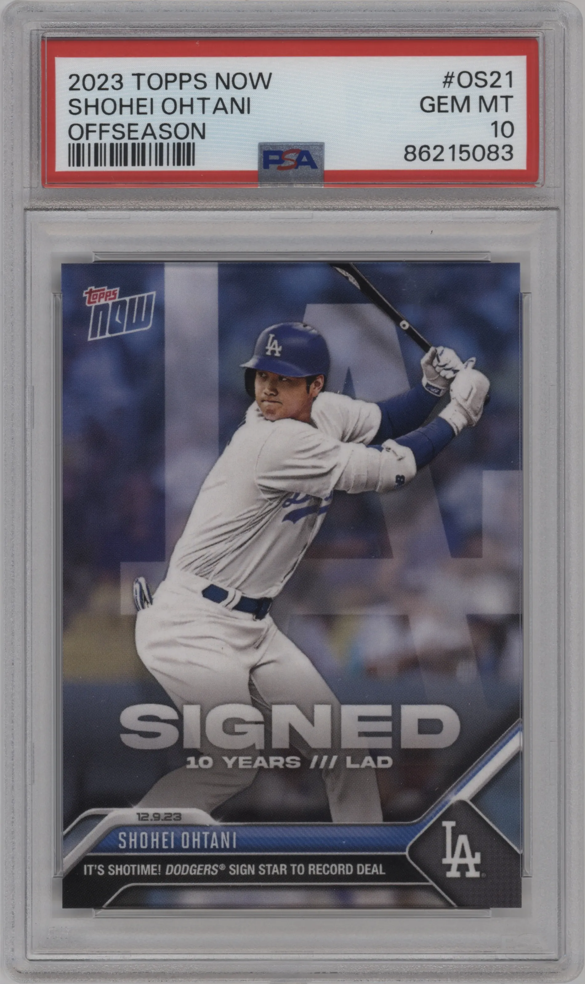 2023 Topps Now Off-Season Shohei Ohtani PSA 10