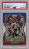 Joe Burrow from the 2020 Panini Prizm set featuring a Red/White/Blue Prizm parallel graded by PSA and given an overall grade of 9.