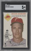 Richie Ashburn from the 1954 Topps set graded by SGC and given an overall grade of 5.