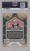 Spencer Rattler from the 2024 Panini Mosaic set featuring a Honeycomb parallel graded by PSA and given an overall grade of 10.
