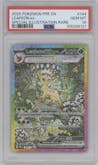Leafeon ex from the 2025 Pokemon SV set graded by PSA and given an overall grade of 10.