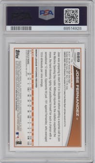 Jose Fernandez from the 2013 Topps Series 2 set graded by PSA and given an overall grade of 10.