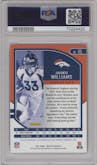 Javonte Williams from the 2021 Panini Absolute set graded by PSA and given an overall grade of 9.