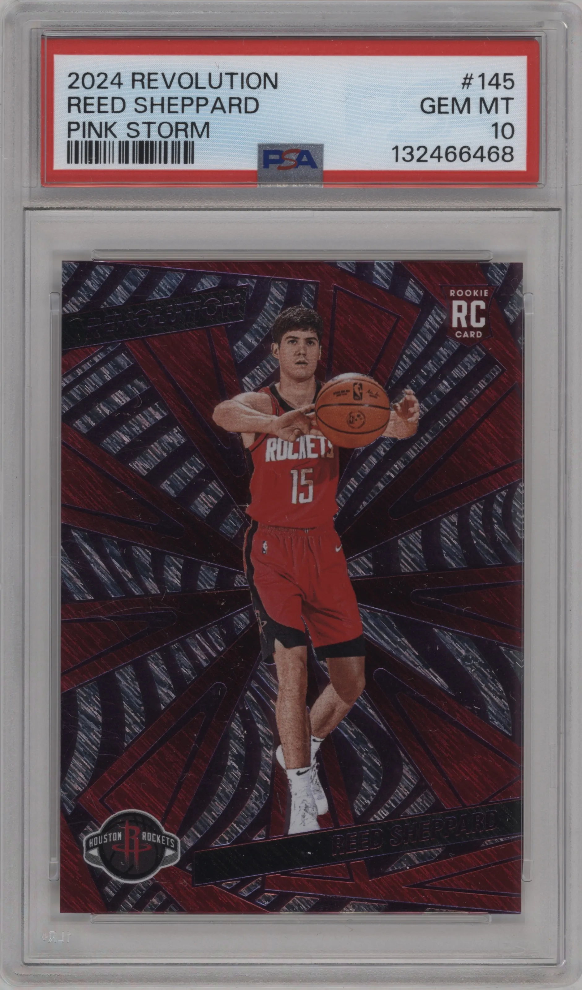 2024 Panini Revolution Reed Sheppard Pink Storm PSA 10
