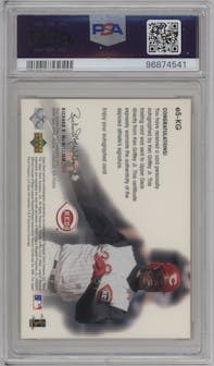 Ken Griffey Jr. from the 2001 Upper Deck set graded by PSA and given an overall grade of 8.