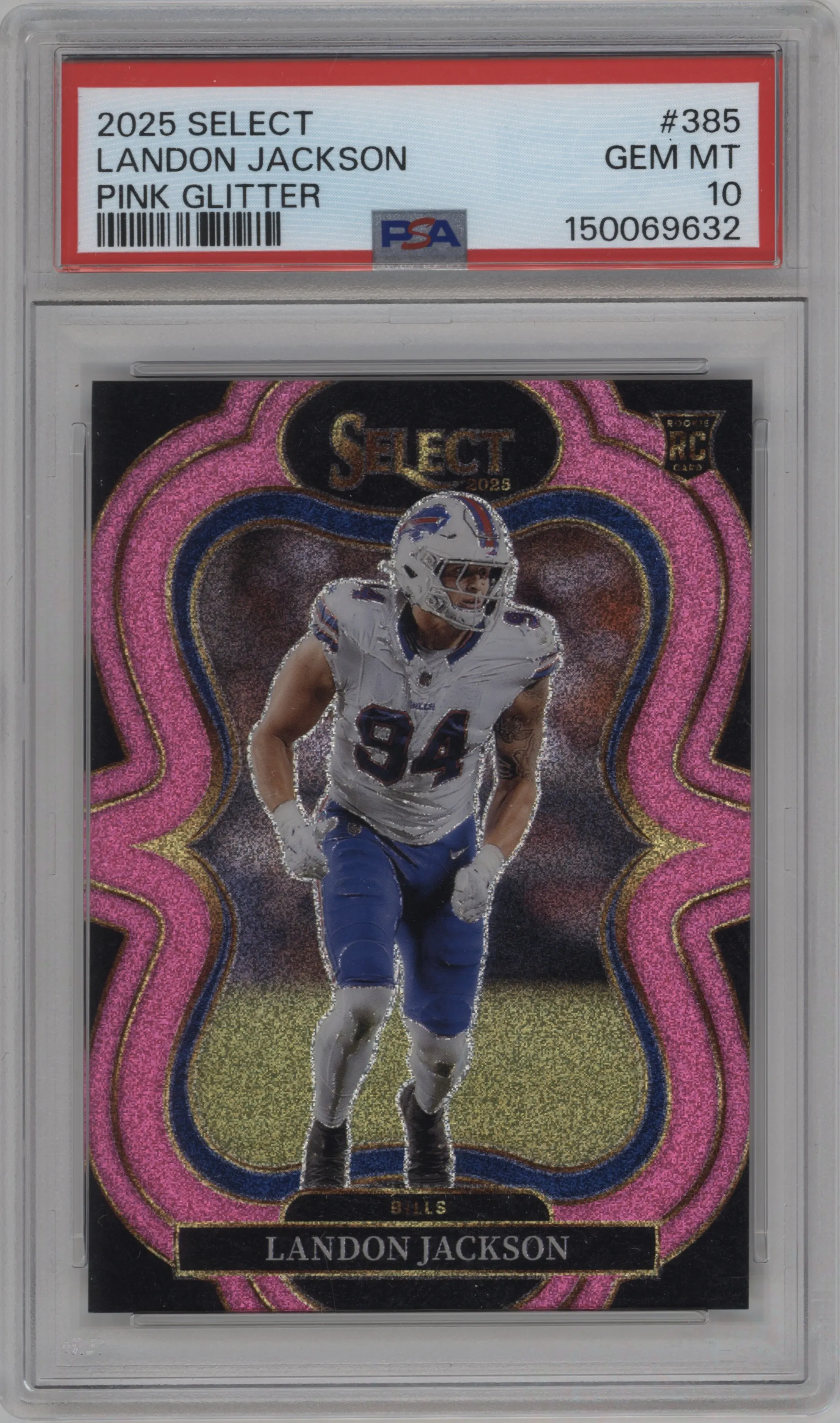 2025 Panini Select Suite Lvl. Landon Jackson Pink Glitter PSA 10
