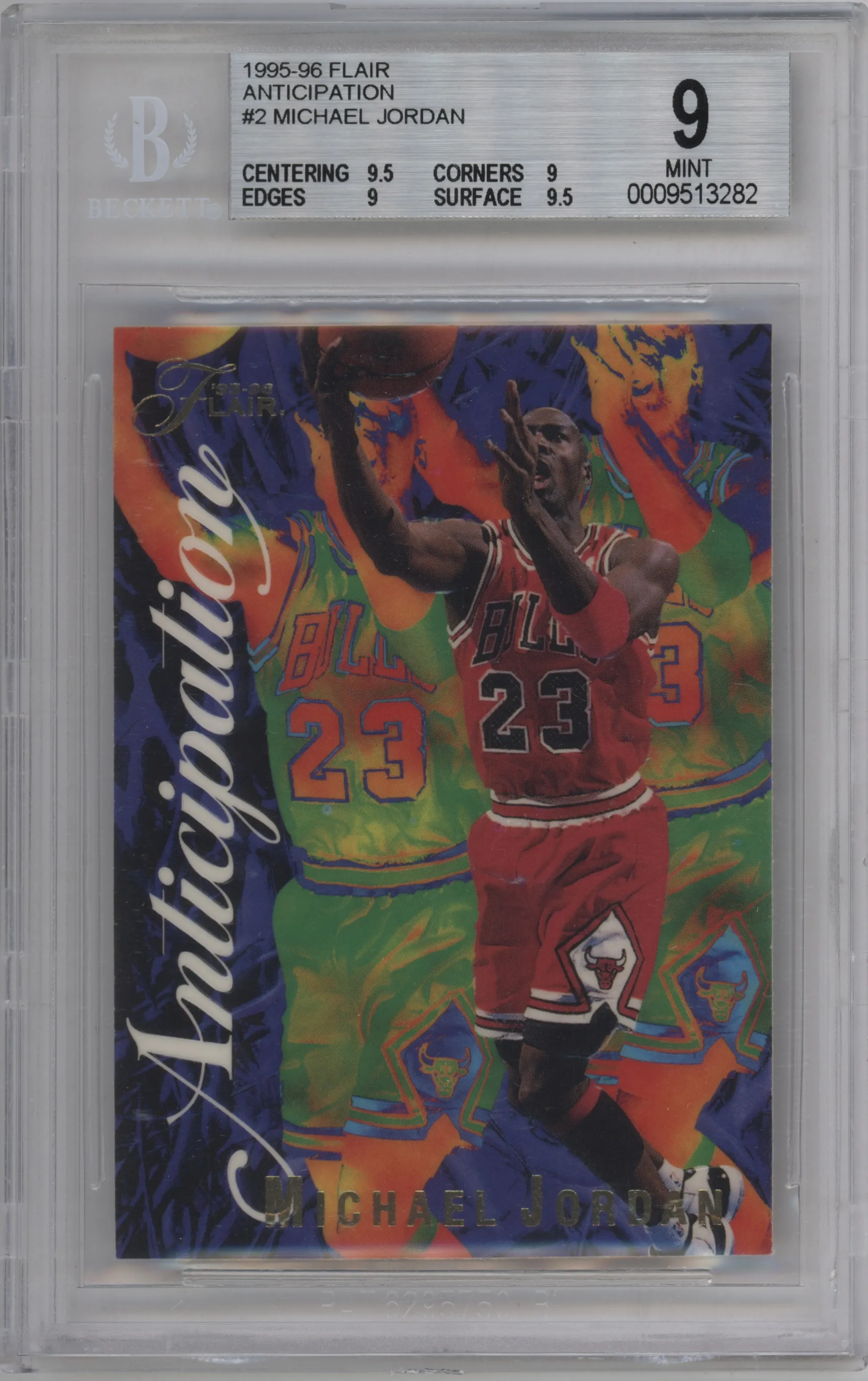 1995 Flair Anticipation Michael Jordan #2 BGS 9