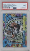 Christian McCaffrey from the 2020 Panini Prizm set graded by PSA and given an overall grade of 9.