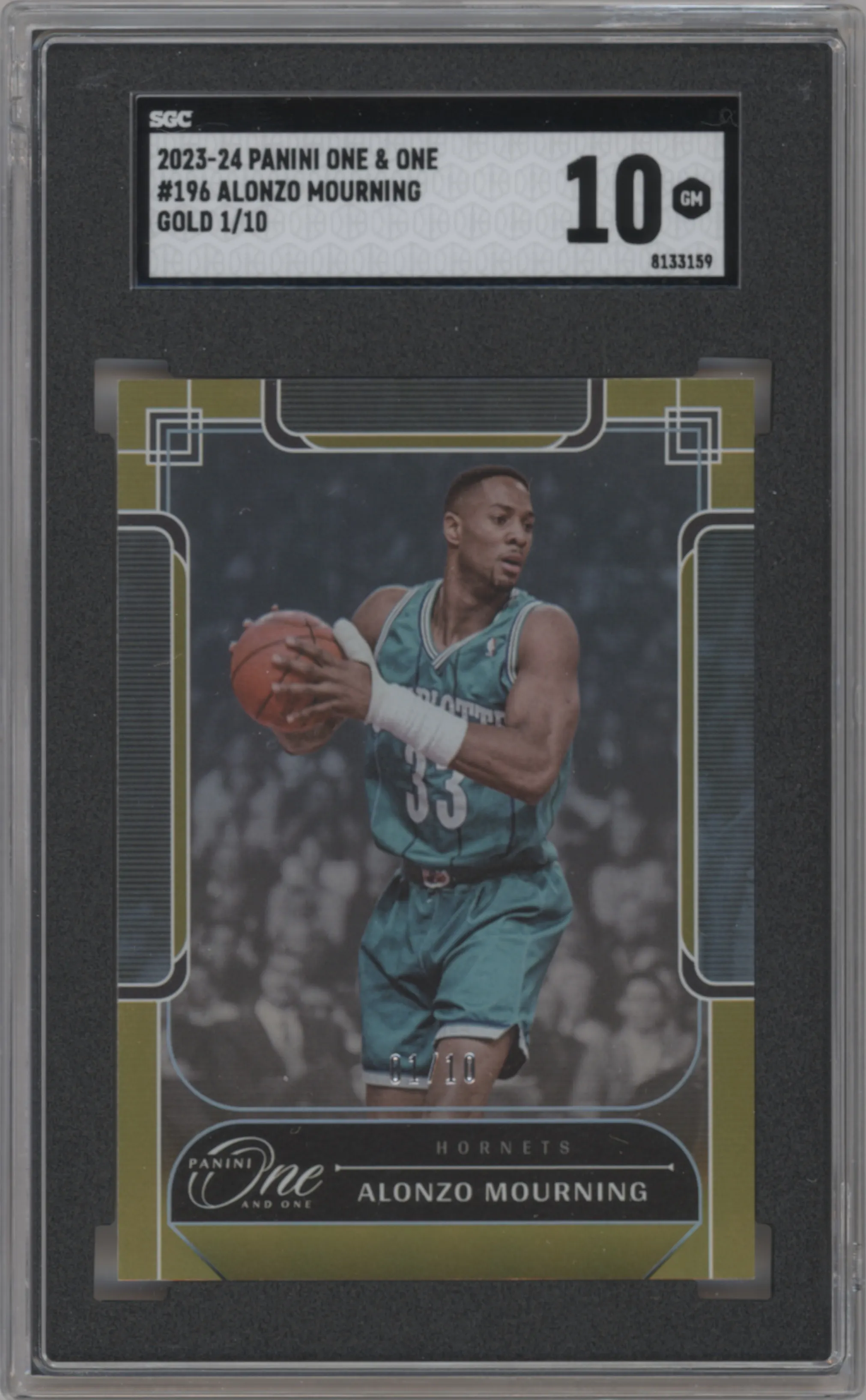 2023 Panini One and One Alonzo Mourning Gold SGC 10