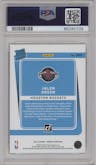 Jalen Green from the 2021-22 Panini Donruss set featuring a Orange Holo Laser parallel graded by PSA and given an overall grade of 10.