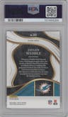 Jaylen Waddle from the 2023 Panini Select set featuring a Tiger Prizm parallel graded by PSA and given an overall grade of 10.