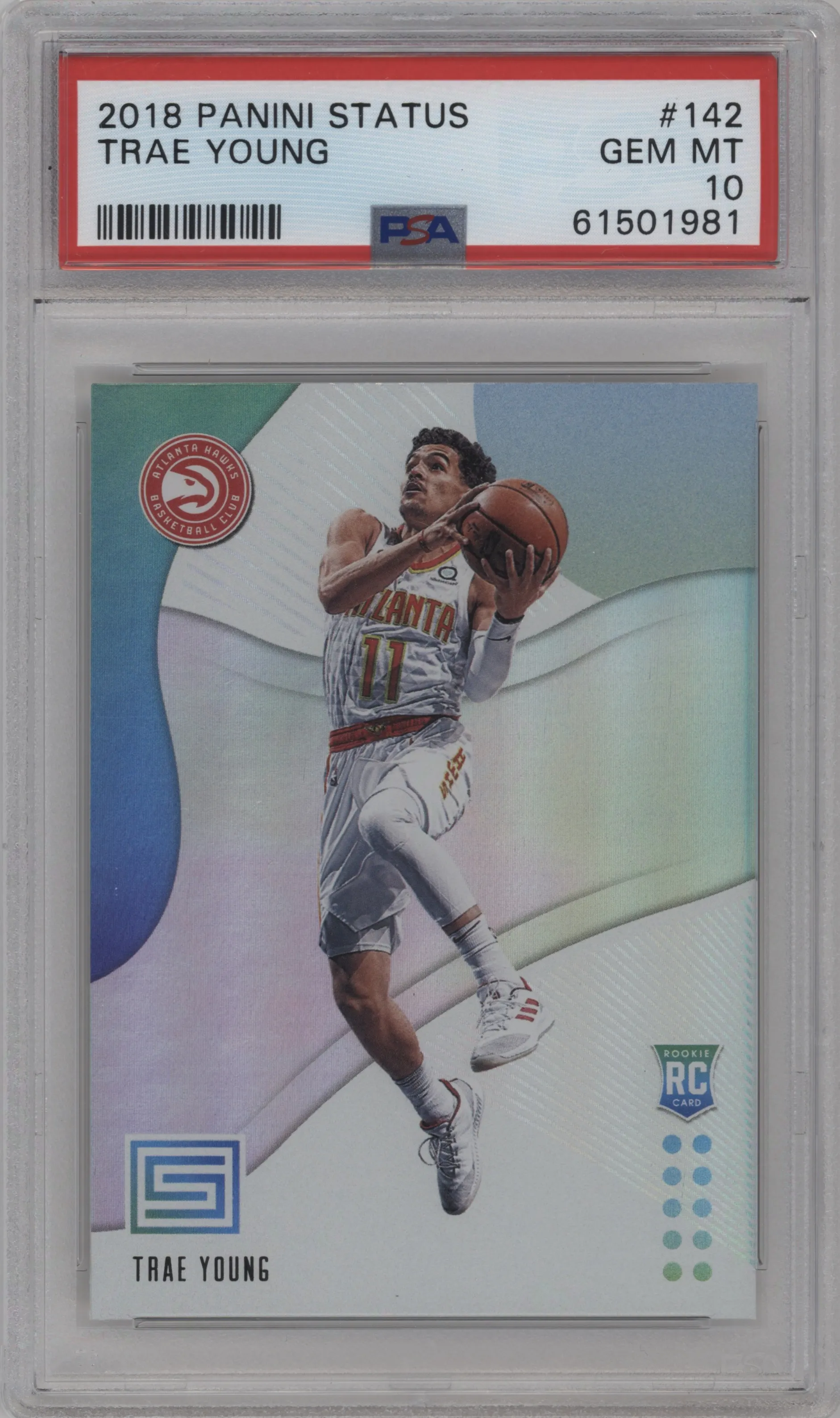 2018 Panini Status Trae Young #142 PSA 10