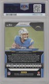 Justin Herbert from the 2020 Panini Chronicles set featuring a Silver parallel graded by PSA and given an overall grade of 9.