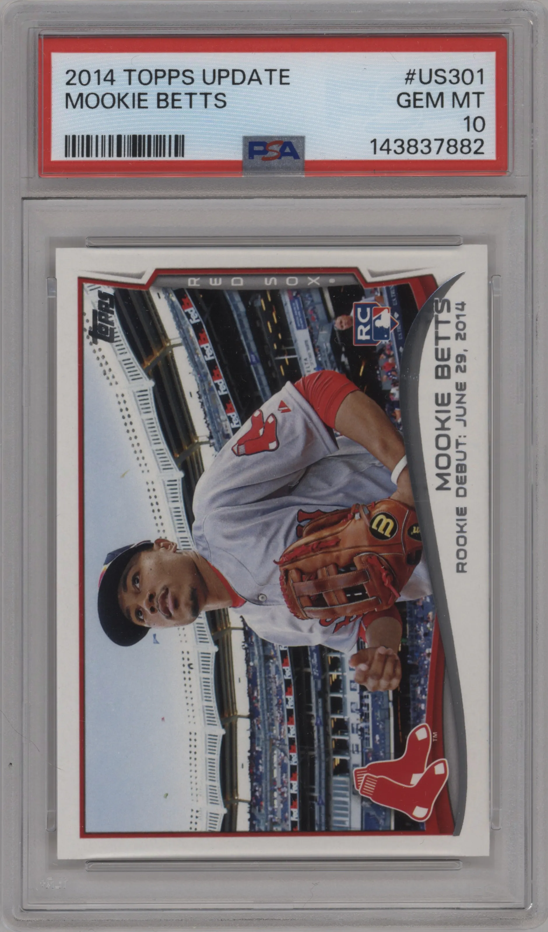 2014 Topps Update Mookie Betts PSA 10