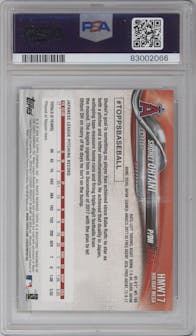 Shohei Ohtani from the 2018 Topps Holiday set graded by PSA and given an overall grade of 10.