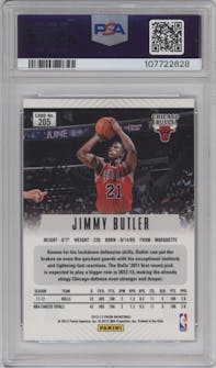 Jimmy Butler from the 2012-13 Panini Prizm set graded by PSA and given an overall grade of 10.