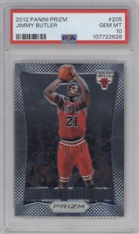 Jimmy Butler from the 2012-13 Panini Prizm set graded by PSA and given an overall grade of 10.