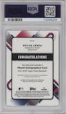 Royce Lewis from the 2022 Topps Finest set featuring a Green Refractor parallel graded by PSA and given an overall grade of 10.