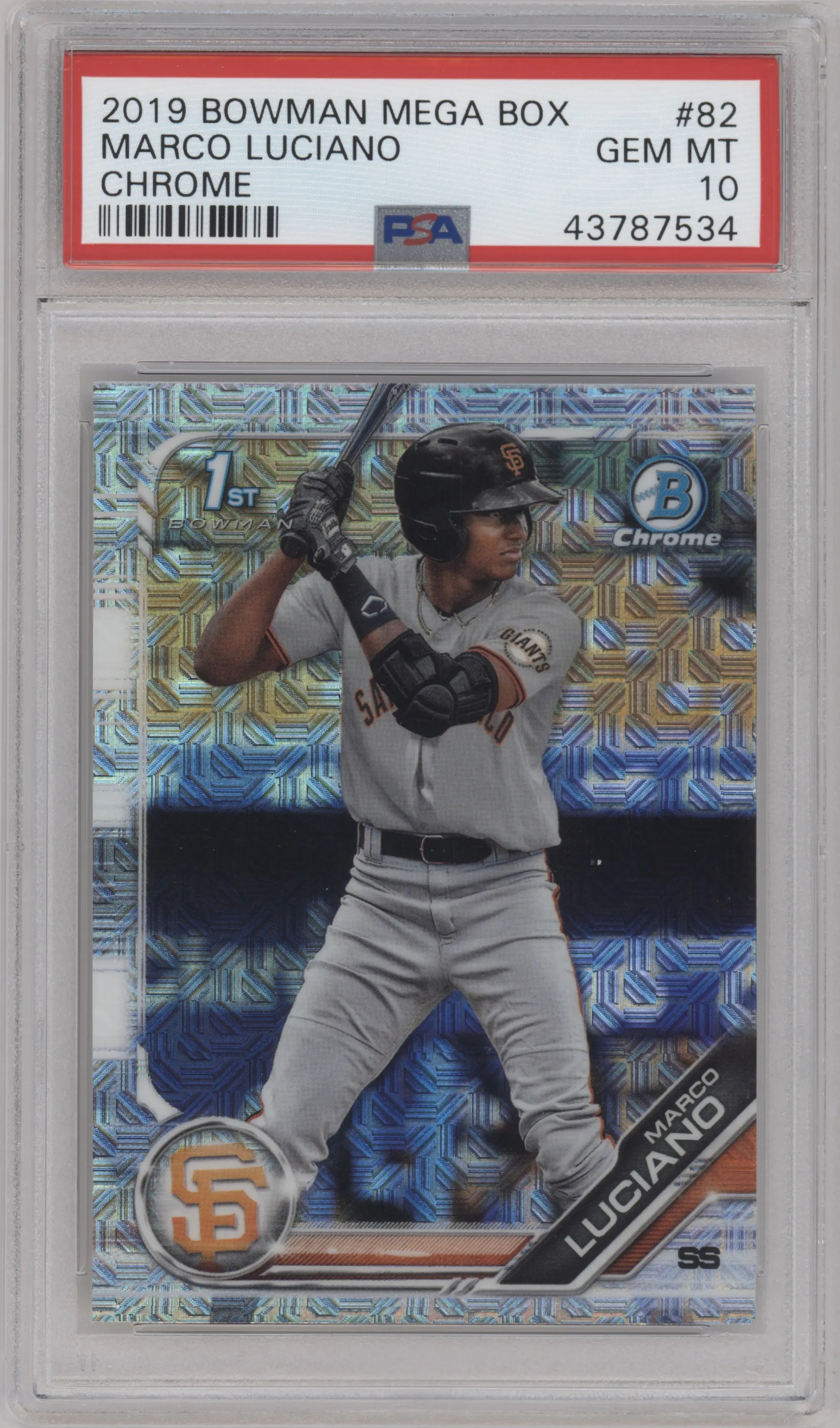 2019 Bowman Mega Box Chrome Marco Luciano PSA 10