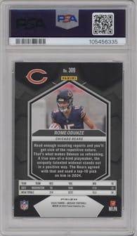 Rome Odunze from the 2024 Panini Mosaic set featuring a Green Mosaic parallel graded by PSA and given an overall grade of 10.