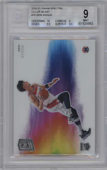 Deni Avdija from the 2020-21 Panini Spectra set graded by Beckett and given an overall grade of 9.