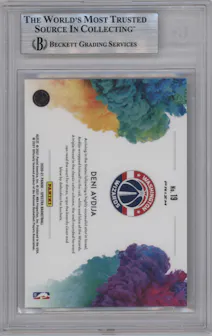 Deni Avdija from the 2020-21 Panini Spectra set graded by Beckett and given an overall grade of 9.
