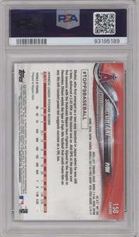 Shohei Ohtani from the 2018 Topps Chrome set graded by PSA and given an overall grade of 9.