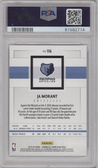 Ja Morant from the 2019-20 Panini Chronicles  set graded by PSA and given an overall grade of 9.