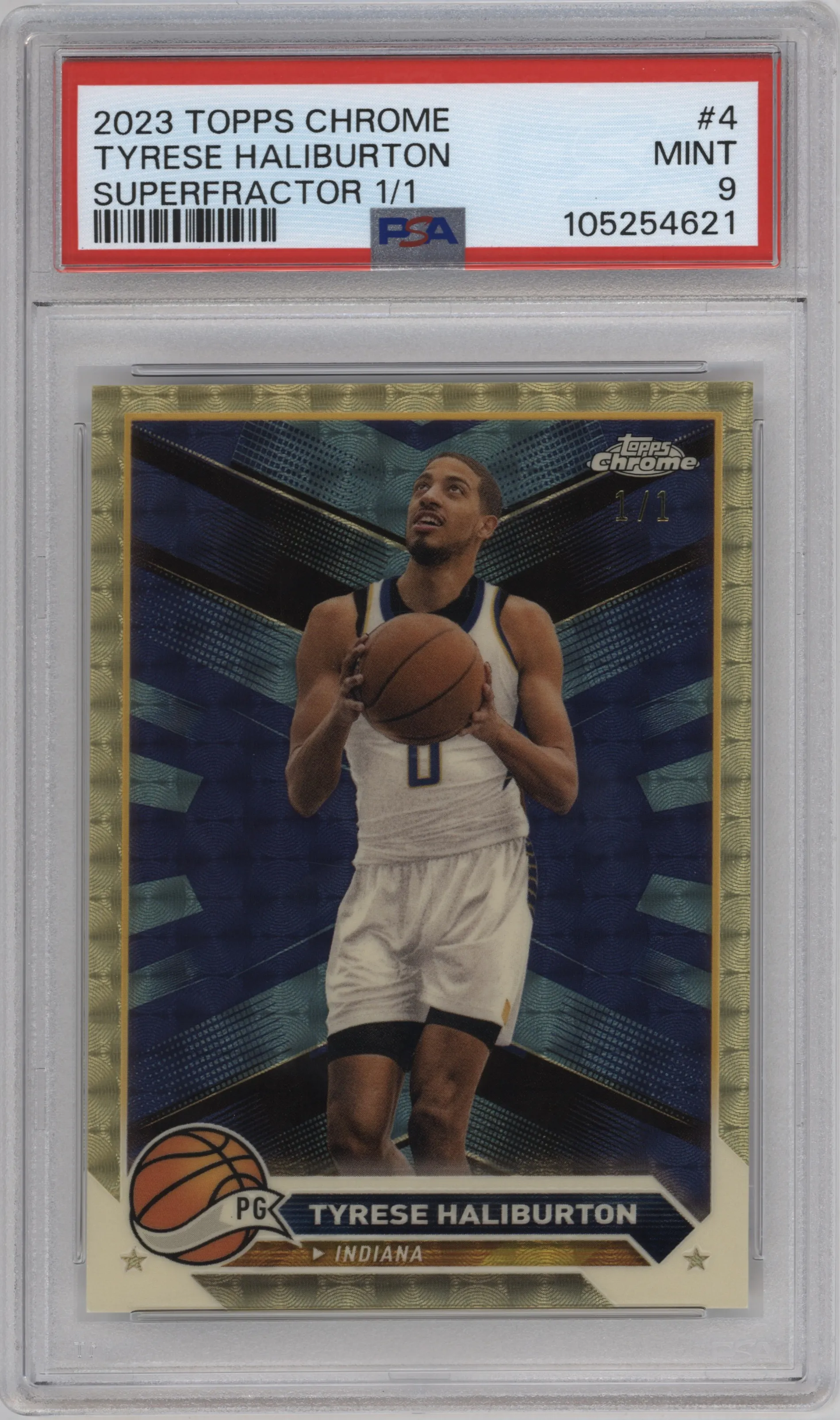 2023 Topps Chrome Tyrese Haliburton SuperFractor #4 PSA 9