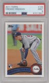 Freddie Freeman from the 2011 Topps set graded by PSA and given an overall grade of 9.