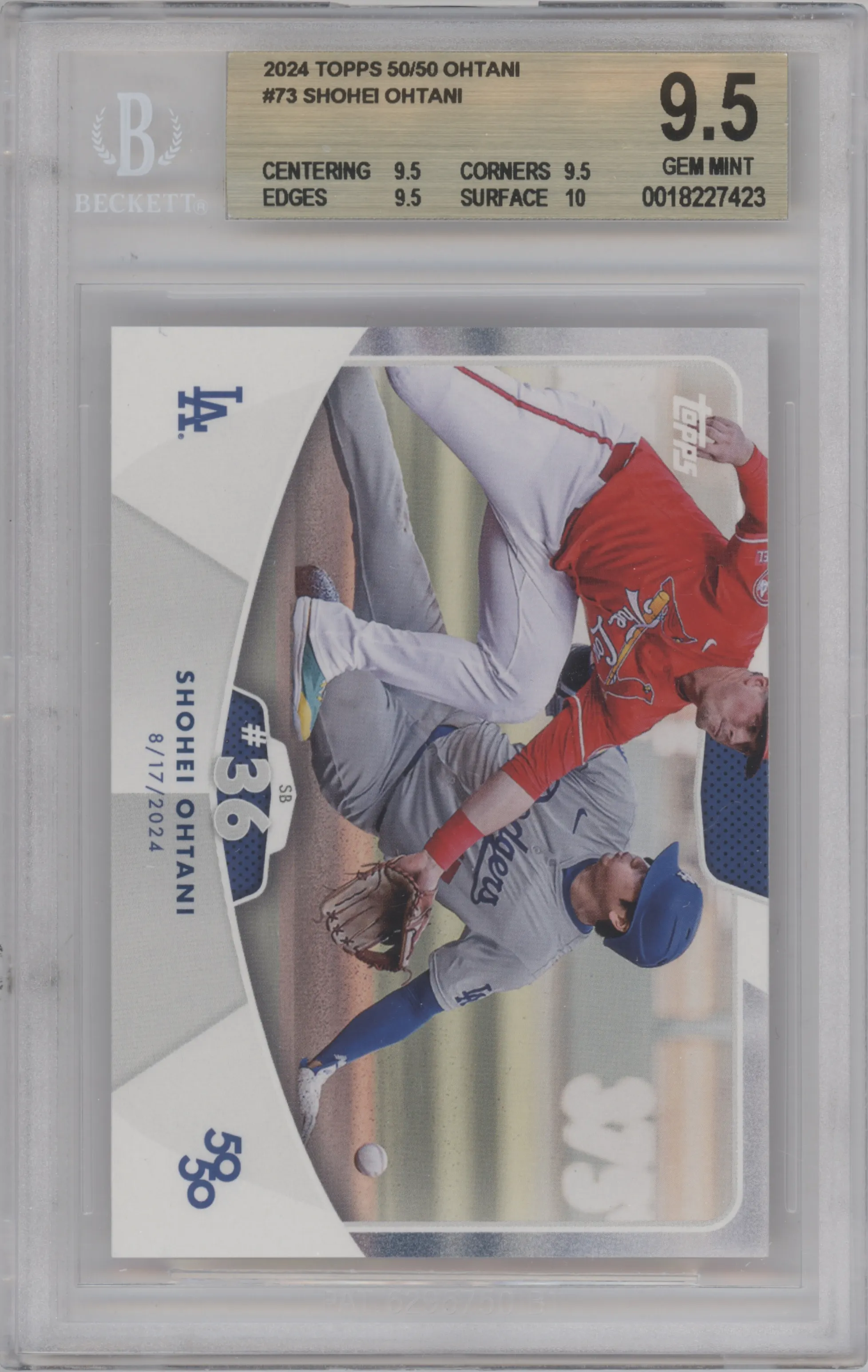 2024 Topps 50/50 Shohei Ohtani #73 BGS 9.5